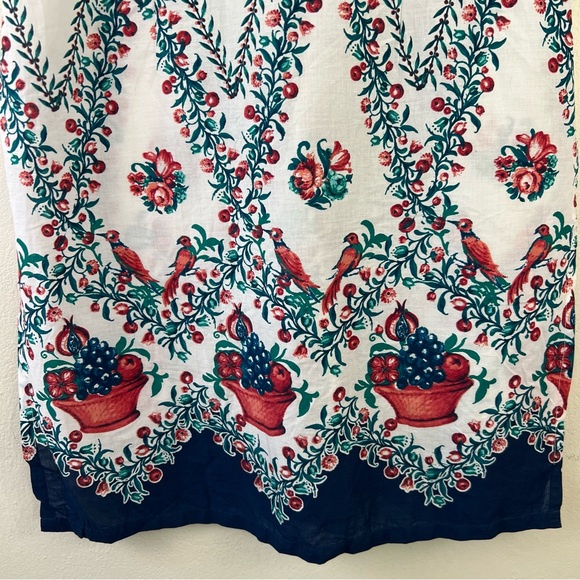 W For Woman 100% Cotton Short Sleeve Bird Printed Traditional Ethnic Kurta - Picture 10 of 16